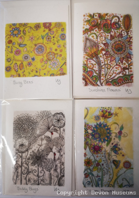 4 blank cards set 2 by local artist Kitty Jane, online offer only designs may vary product photo